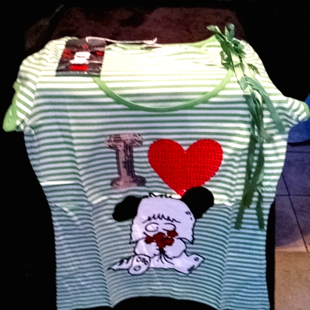 NWT Vntg 80s Italian Character Hello Spank brand Mama Quevo woman's T sz sm